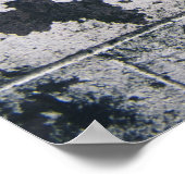 Witte en bruine betonwand poster (Hoek)