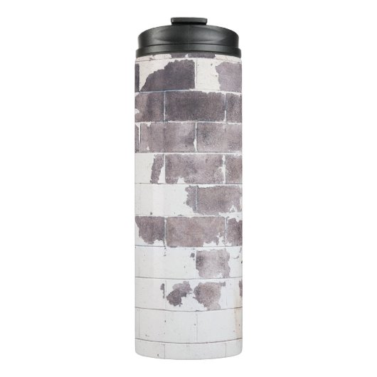 Witte en bruine betonwand thermosbeker (Voorkant)