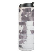 Witte en bruine betonwand thermosbeker (Gedraaid links)