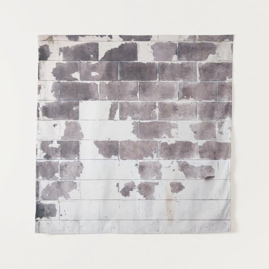 Witte en bruine betonwand wandkleed (Voorkant)