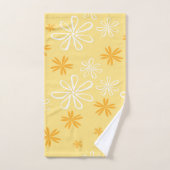 witte en bruine bloempatroon kussensloop bad handdoek (Handdoek)