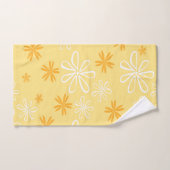 witte en bruine bloempatroon kussensloop bad handdoek (Handdoek)