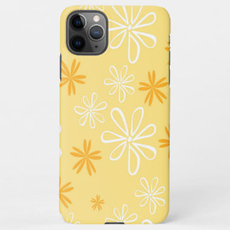 witte en bruine bloempatroon kussensloop iPhone 11Pro max hoesje