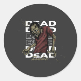 Witte en Bruine Dode Zombie Sticker