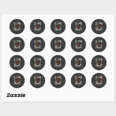 Witte en Bruine Dode Zombie Sticker (Vel)