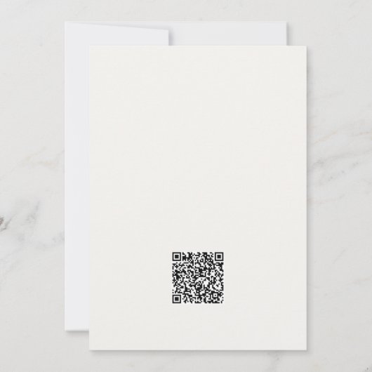 Witte en bruine eenvoudige bruiloft kaart (Achterkant)