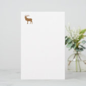 Witte en bruine Elk Briefpapier (Staand voorkant)