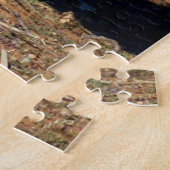 Witte en bruine jonge alpacas, legpuzzel (Zijkant)