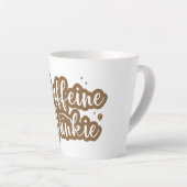 Witte en bruine koffiekop latte mok (Rechterhoek)