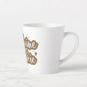 Witte en bruine koffiekop latte mok (Rechts)