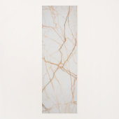 Witte en bruine marmer yogamat (Voorkant)