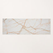 Witte en bruine marmer yogamat (Voorkant (horizontaal))