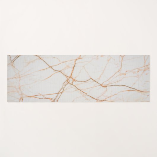 Witte en bruine marmer yogamat (Voorkant (horizontaal))