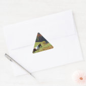 Witte en bruine paarden, Autumn vijver Sticker (Envelop)