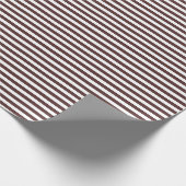Witte en bruine strepen chocoladeliefde cadeaupapier (Hoek)