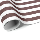 Witte en bruine strepen chocoladeliefde cadeaupapier (Rol Hoek)