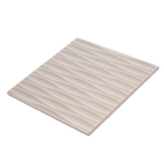 Witte en bruine tapijtschelp van textiel tegeltje (Zijkant)