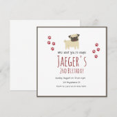 Witte en bruine uitnodiging voor de verjaardagsfee (Voorkant / Achterkant)
