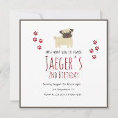 Witte en bruine uitnodiging voor de verjaardagsfee (Voorkant)