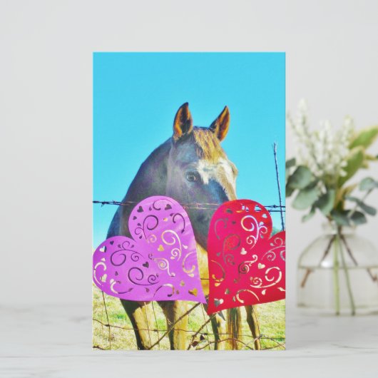 Witte en bruine Valentijn Briefpapier (Staand voorkant)