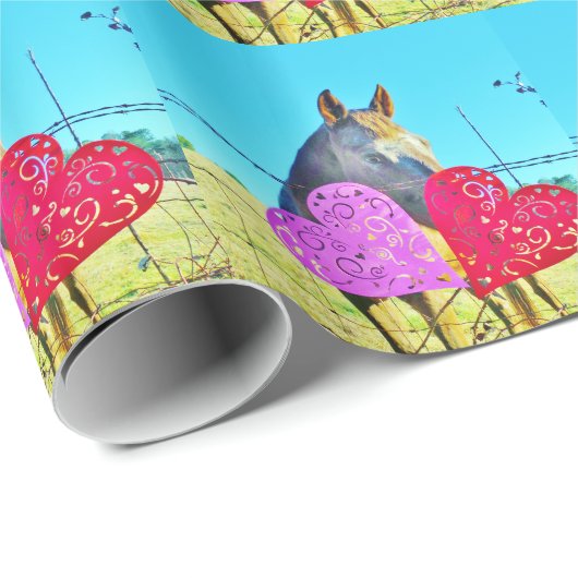 Witte en bruine Valentijn Cadeaupapier (Rol Hoek)