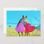 Witte en bruine Valentijn Feestdagenkaart (Voorkant / Achterkant)