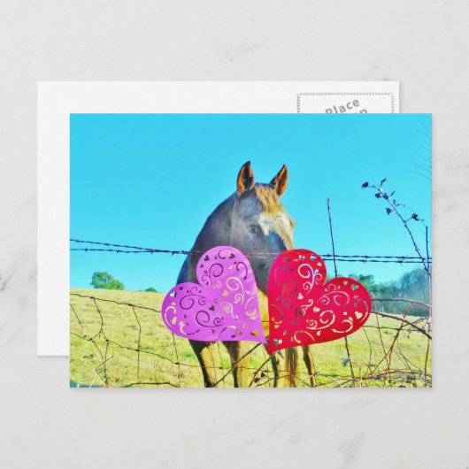 Witte en bruine Valentijn Feestdagenkaart (Voorkant / Achterkant)