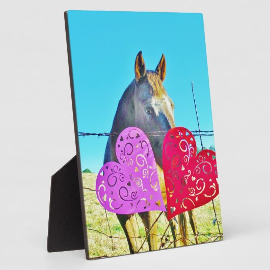 Witte en bruine Valentijn Fotoplaat (Zijkant)