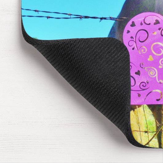 Witte en bruine Valentijn Muismat (Hoek)