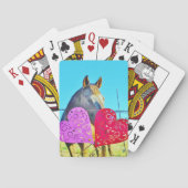 Witte en bruine Valentijn Pokerkaarten (Achterkant)