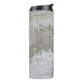 Witte en bruine vlek thermosbeker (Gedraaid links)