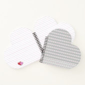 Witte en cerise roze daisy bloemen in strepen notitieboek (Binnen)