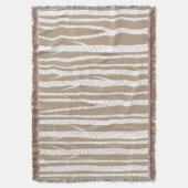 Witte en crème Tan berken Bomen Deken (Voorkant Verticaal)