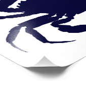 Witte en donkerblauwe krab foto afdruk (Hoek)