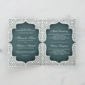 Witte en donkere Blauwgroen Perzische Stijlmoslimb (Binnen)