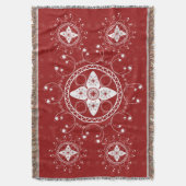 Witte en donkerrode, Keltische, geïnspireerde schr Deken (Voorkant Verticaal)