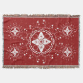 Witte en donkerrode, Keltische, geïnspireerde schr Deken (Voorkant)