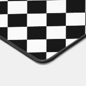 Witte en gedurfde zwarte Chevron patroon Bureaumat (Hoek)