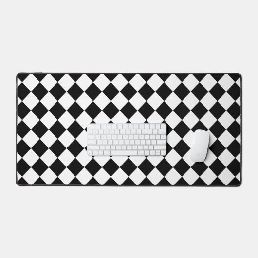 Witte en gedurfde zwarte Chevron patroon Bureaumat (Keyboard & Muis)