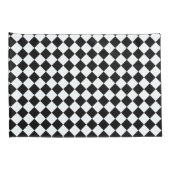 Witte en gedurfde zwarte Chevron patroon Kussensloop (Achterkant-Rechts)