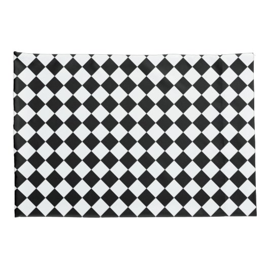 Witte en gedurfde zwarte Chevron patroon Kussensloop (Achterkant-Rechts)