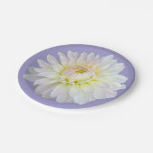 Witte en gele bloem papieren bordje (Gekanteld)