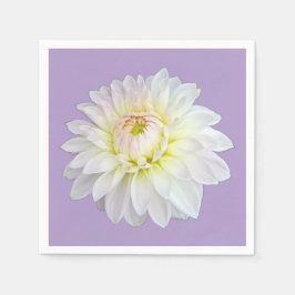 Witte en gele bloem servet