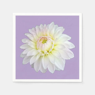 Witte en gele bloem servet