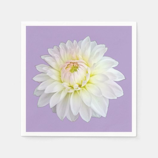 Witte en gele bloem servet (Voorkant)