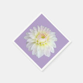 Witte en gele bloem servet (Hoek)