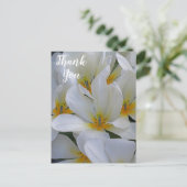 Witte en Gele Bloemen Dank Je Briefkaart (Staand voorkant)