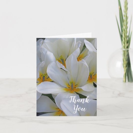 Witte en gele bloemen Hartelijk dank Kaart (Voorkant)