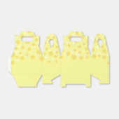 Witte en gele bloemen op pastelgeel bedankdoosjes (Uitgevouwen)