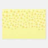 Witte en gele bloemen op pastelgeel inpakpapier vel (Voorkant 3)
